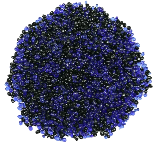 Black and Dark Blue